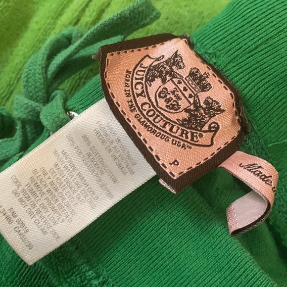 JUICY COUTURE APPLE GREEN TERRY VELOUR TRACKSUIT JOGGER Set Y2K VINTAGE XL L - Picture 15 of 16